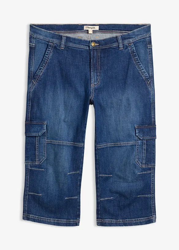 Regular Fit 3/4-cargojeans, Straight, bonprix