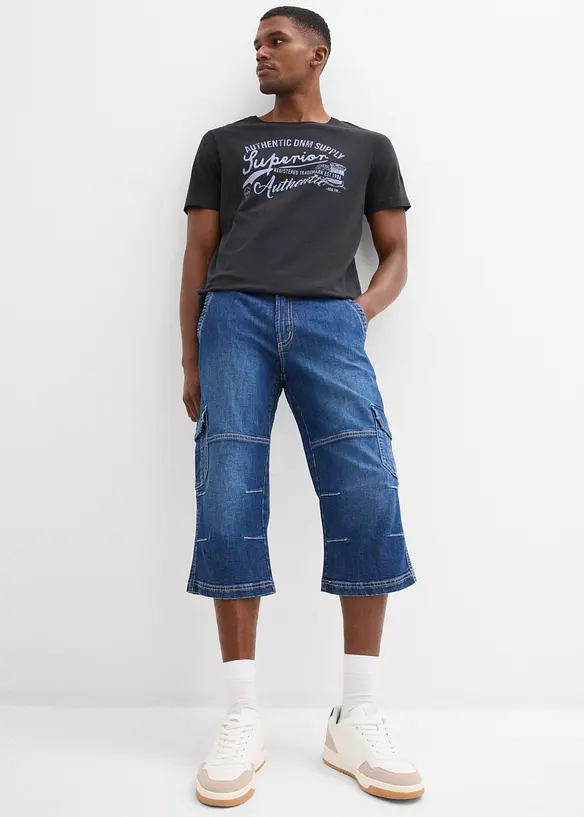 Regular Fit 3/4-cargojeans, Straight, bonprix