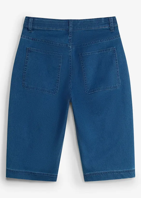 Jeans-bermuda med regulerbar inning, Loose Fit, bonprix