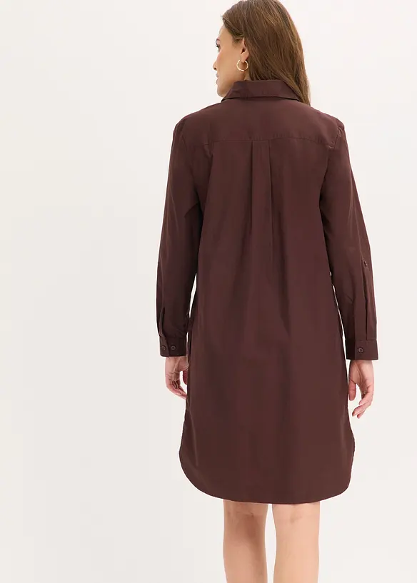 Skjortekjole i bomullspoplin, bonprix