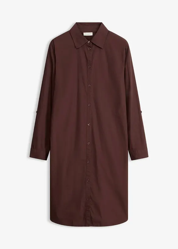 Skjortekjole i bomullspoplin, bonprix