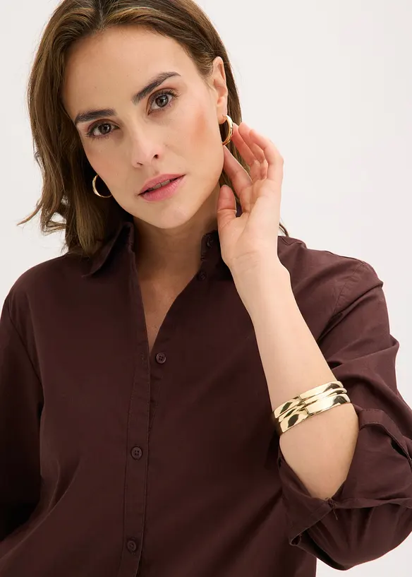 Skjortekjole i bomullspoplin, bonprix