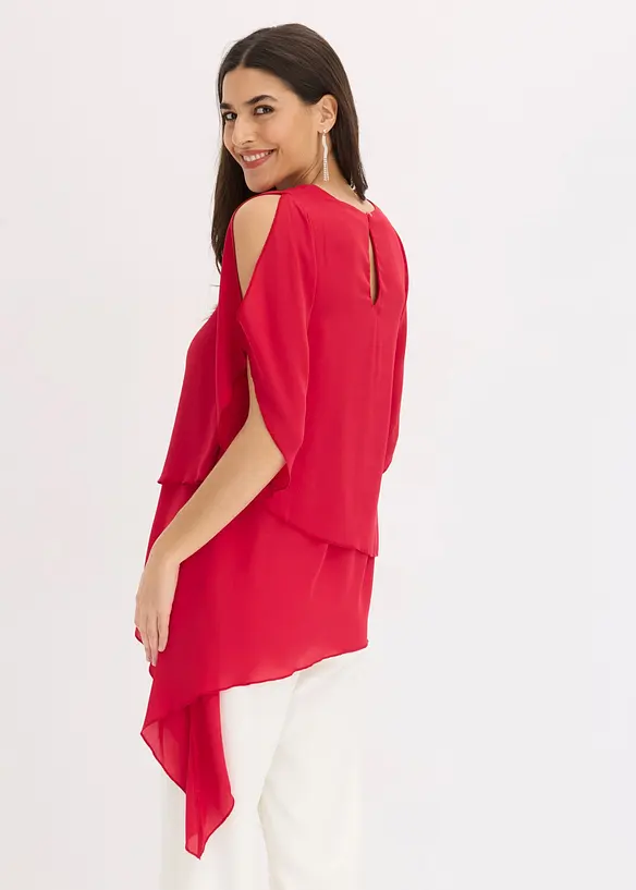 Bluse i lag p&aring; lag-stil med snipper i falden, bonprix