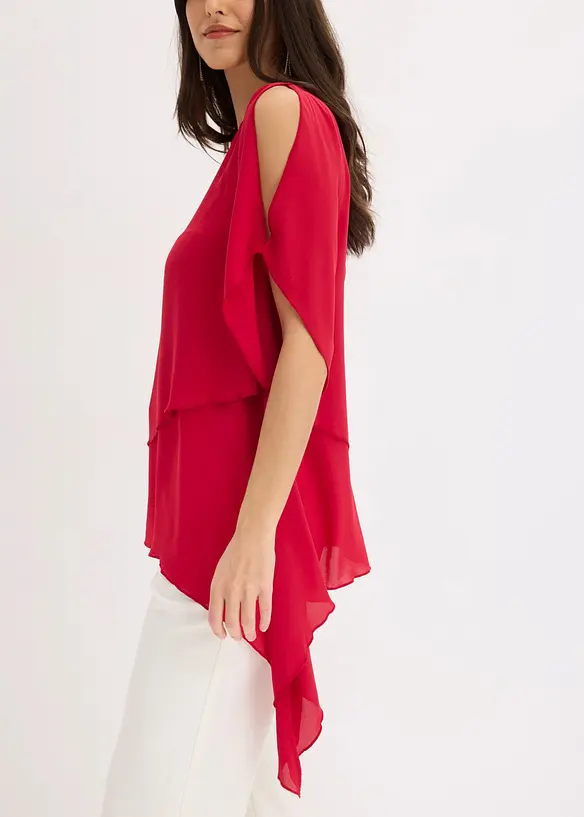 Bluse i lag p&aring; lag-stil med snipper i falden, bonprix