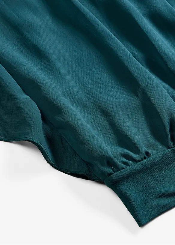 Chiffonbluse med f&ocirc;r, bonprix