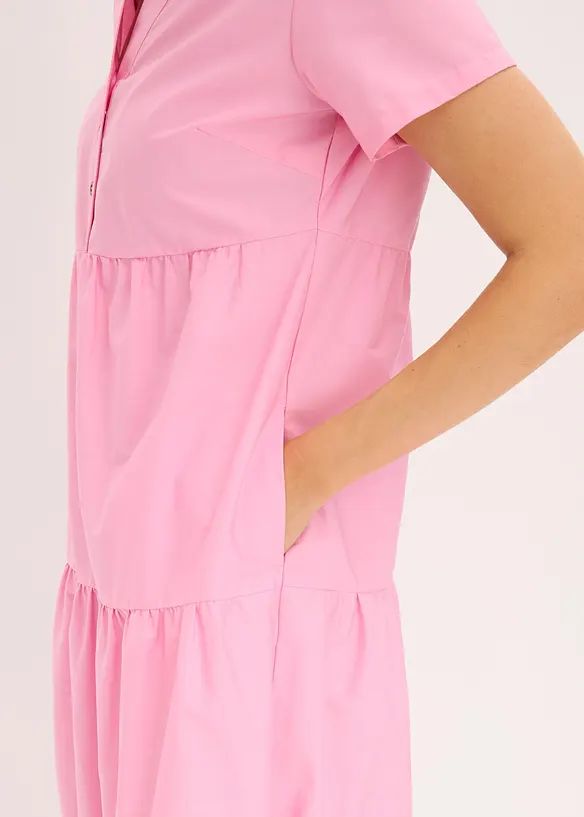 Tunikakjole i 100% bomull med hullbroderi, bonprix