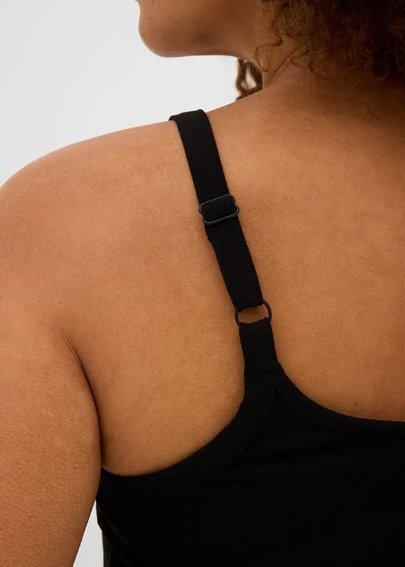 Lang singlet av &oslash;kologisk bomull, 2-pack, bonprix