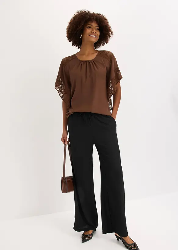 Tunikabluse med applikasjoner, bonprix