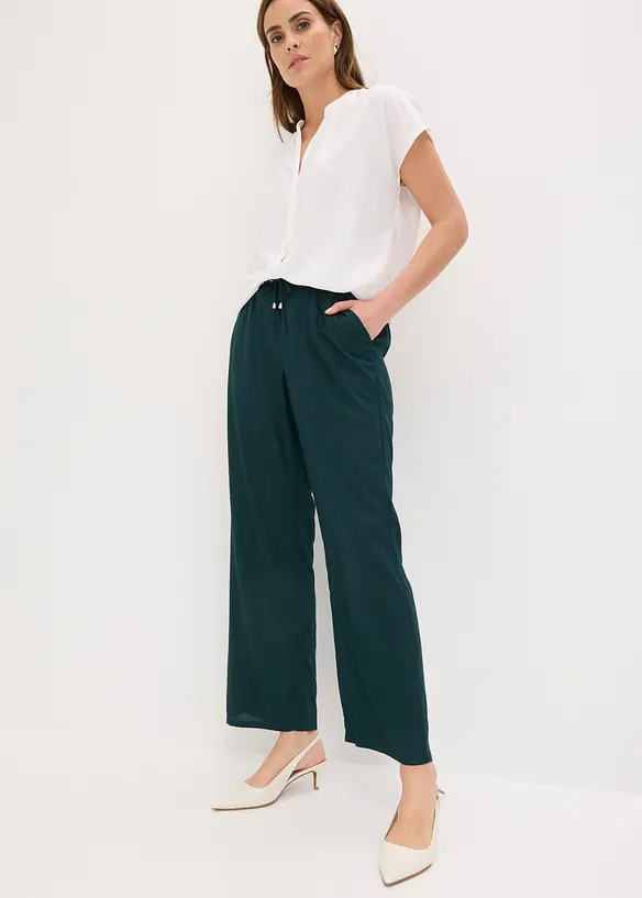 Pull-on bukse i viskose, bonprix