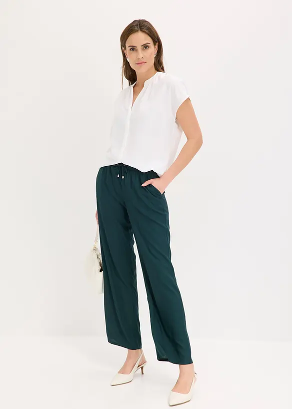 Pull-on bukse i viskose, bonprix