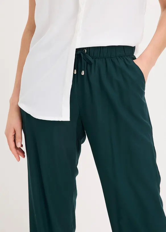 Pull-on bukse i viskose, bonprix