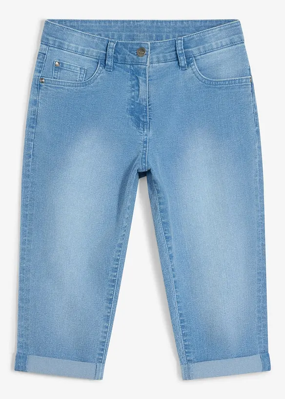 Caprijeans Mid Waist med regulerbar linning, bonprix