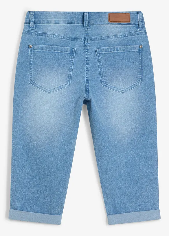 Caprijeans Mid Waist med regulerbar linning, bonprix