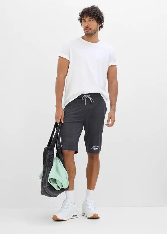 Jersey bermudashorts i 100% &oslash;kologisk bomull, bonprix