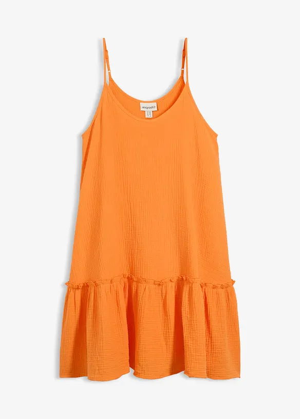 Stroppekjole i musselin, bonprix