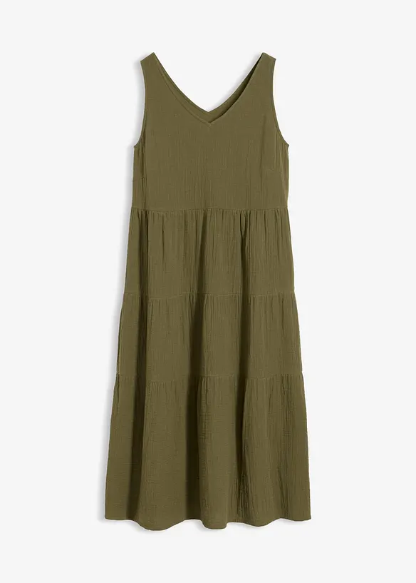 Musselin-kjole i 100% bomull, bonprix