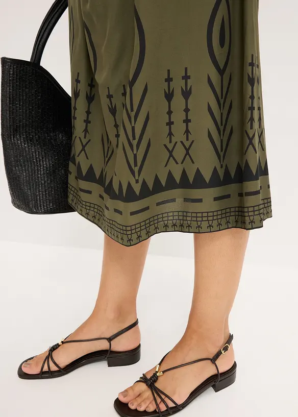 Midikjole i lett viskose, bonprix