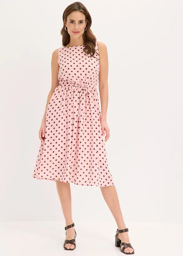 Midikjole med knyteb&aring;nd, bonprix