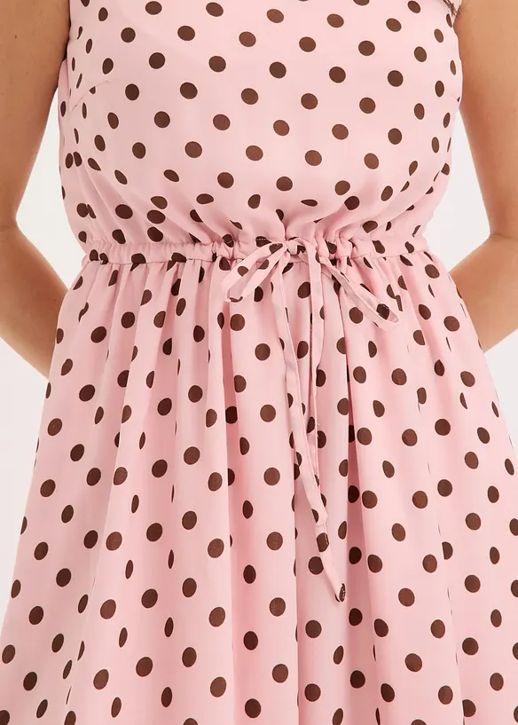 Midikjole med knyteb&aring;nd, bonprix