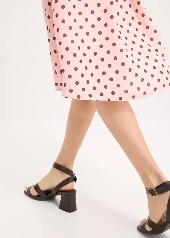 Midikjole med knyteb&aring;nd, bonprix