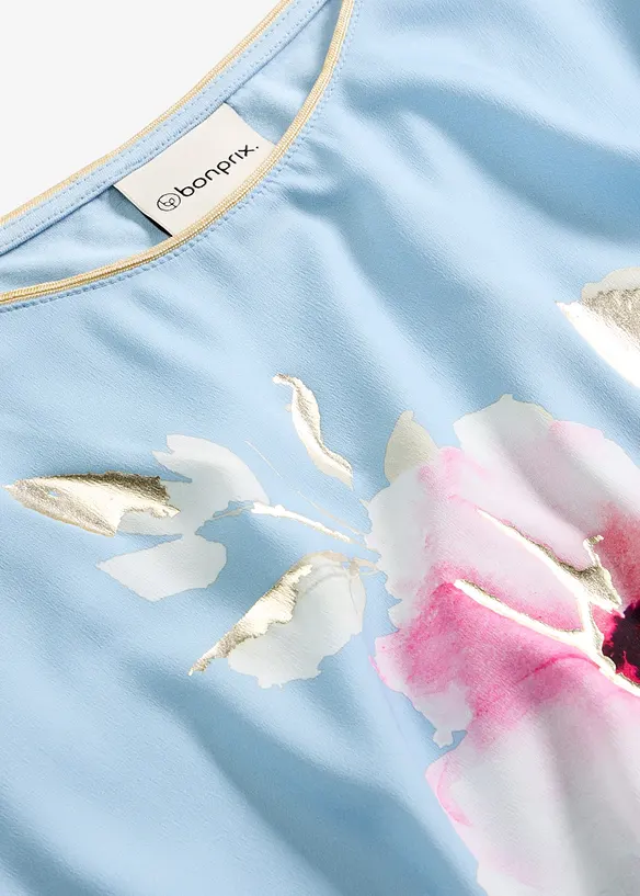 Topp med vevd innfelling, bonprix