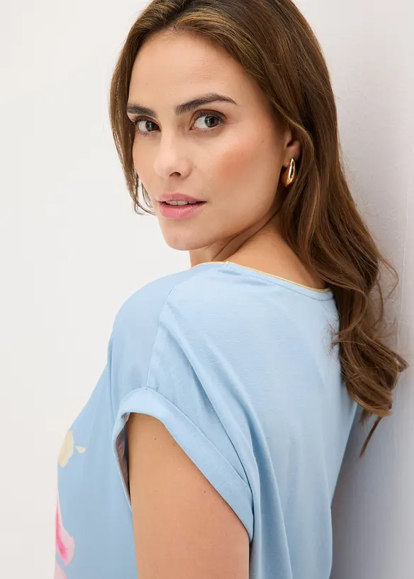 Topp med vevd innfelling, bonprix