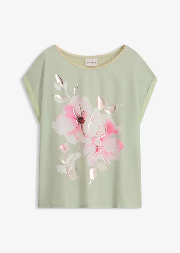 Topp med vevd innfelling, bonprix