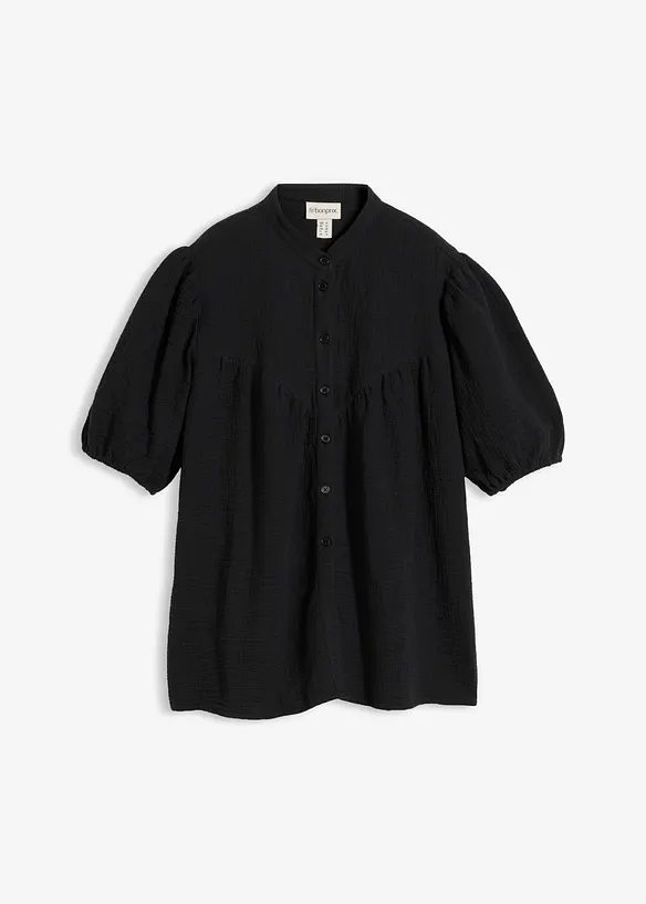 Kortermet musselinbluse, bonprix