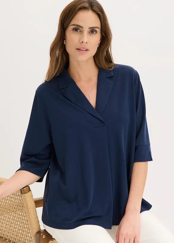 Trikot-tunika av lett viskose-pik&eacute;, bonprix