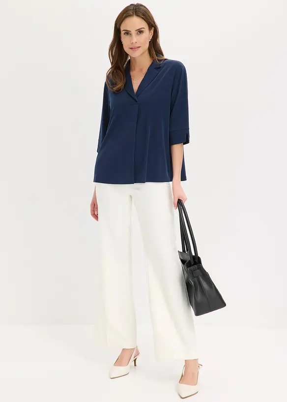 Trikot-tunika av lett viskose-pik&eacute;, bonprix