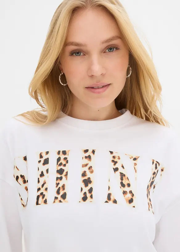 Kort T-skjorte i 100% &oslash;kologisk bomull, bonprix