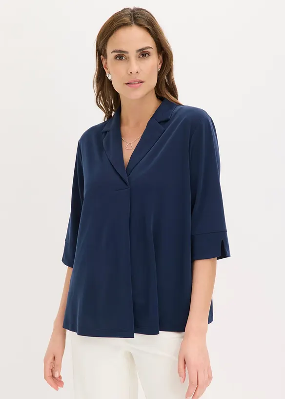 Trikot-tunika av lett viskose-pik&eacute;, bonprix