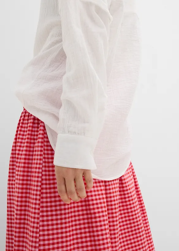 Oversized skjorte i luftig musselin, bonprix