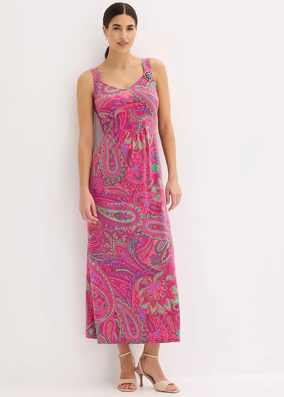 Maxikjole med dekorative smykkestener, bonprix