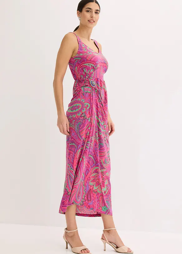 Maxikjole med dekorative smykkestener, bonprix