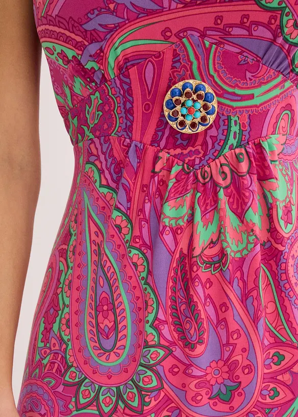 Maxikjole med dekorative smykkestener, bonprix