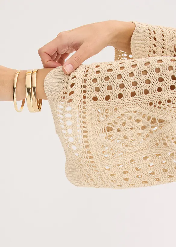 Blondetopp i strikket stil, bonprix