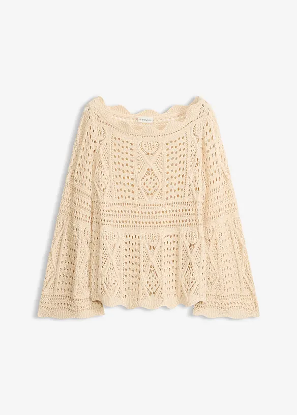 Blondetopp i strikket stil, bonprix