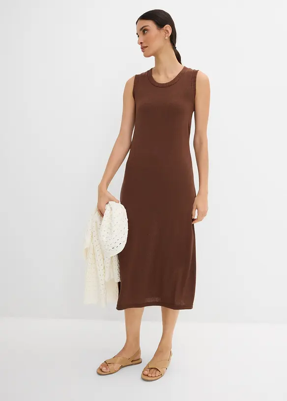 Lett strikkekjole av viskosemiks, bonprix