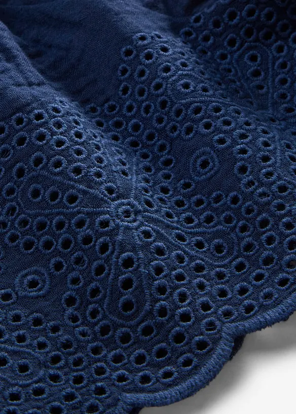 Kortermet bluse av luftig musselin, bonprix