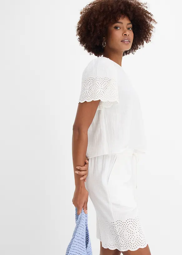 Bermudashorts i luftig musselin, bonprix