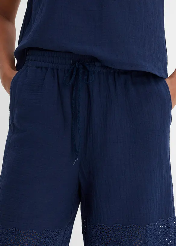 Bermudashorts i luftig musselin, bonprix