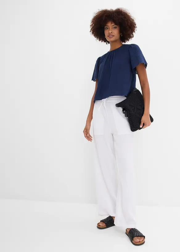 Bukse i lett musselin, bonprix