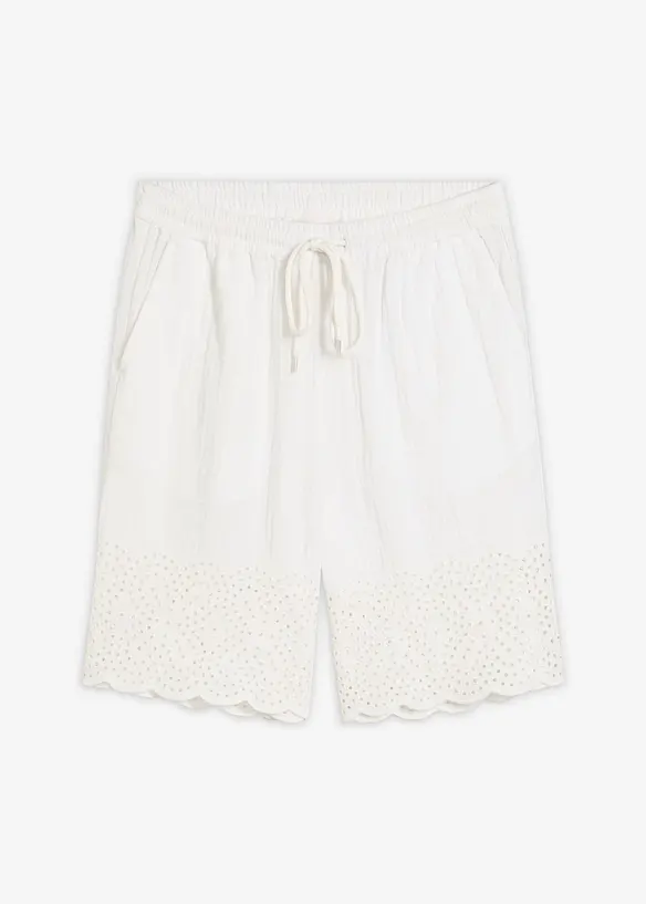 Bermudashorts i luftig musselin, bonprix