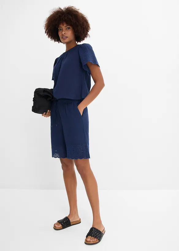 Bermudashorts i luftig musselin, bonprix