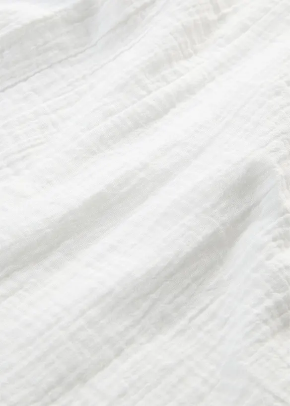 Kortermet bluse av luftig musselin, bonprix