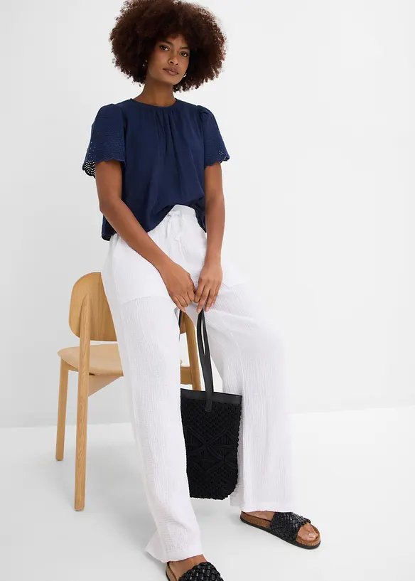 Bukse i lett musselin, bonprix