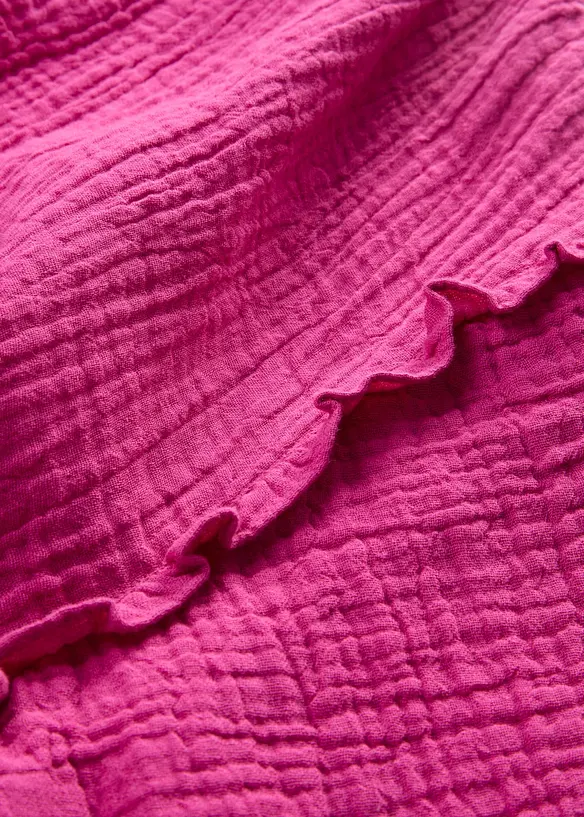 Midikjole i myk musselin, bonprix