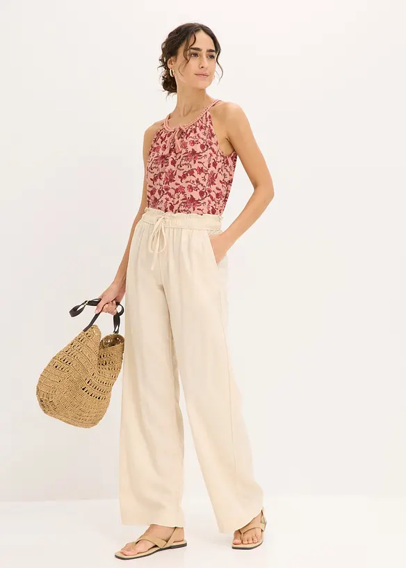 Topp med spagettistropper av viskose, bonprix