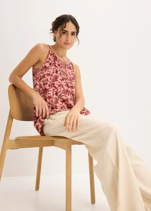 Topp med spagettistropper av viskose, bonprix